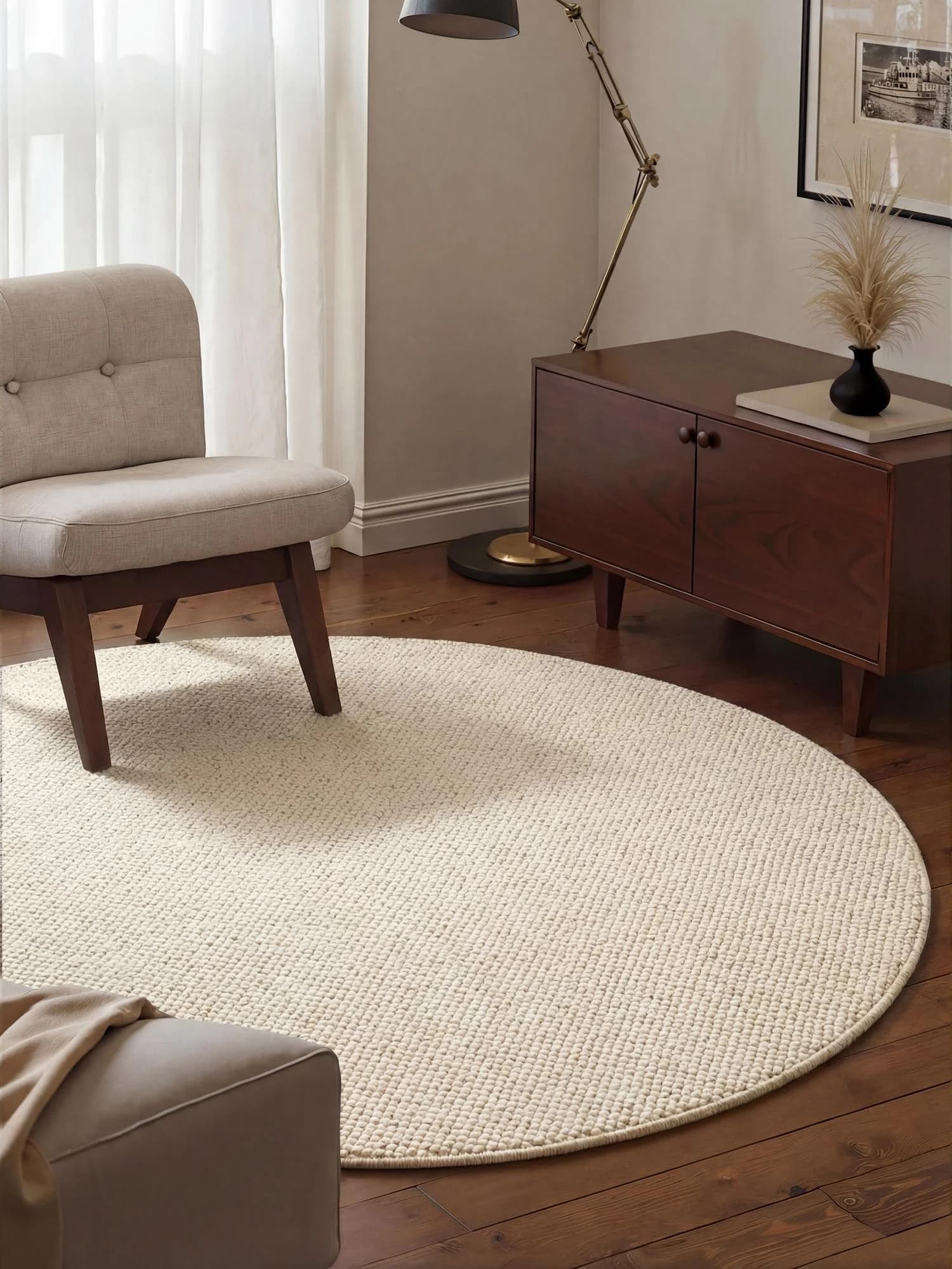 Hanse Home Teppich Wolly 2 Rund Creme Polypropylen