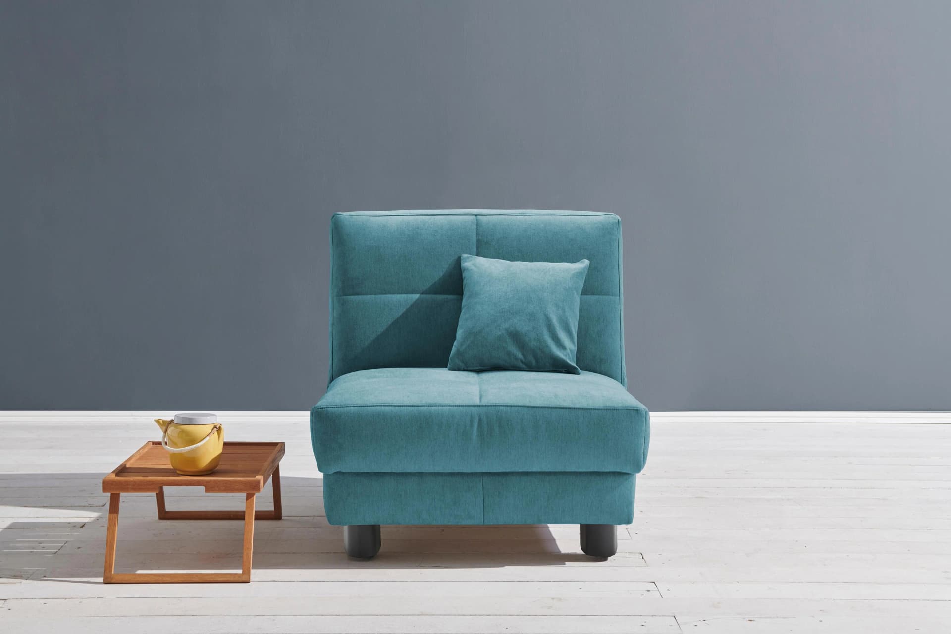 Schlafsofa ELL + ELL Tilda Petrol Relaxfunktion 100% Polyester
