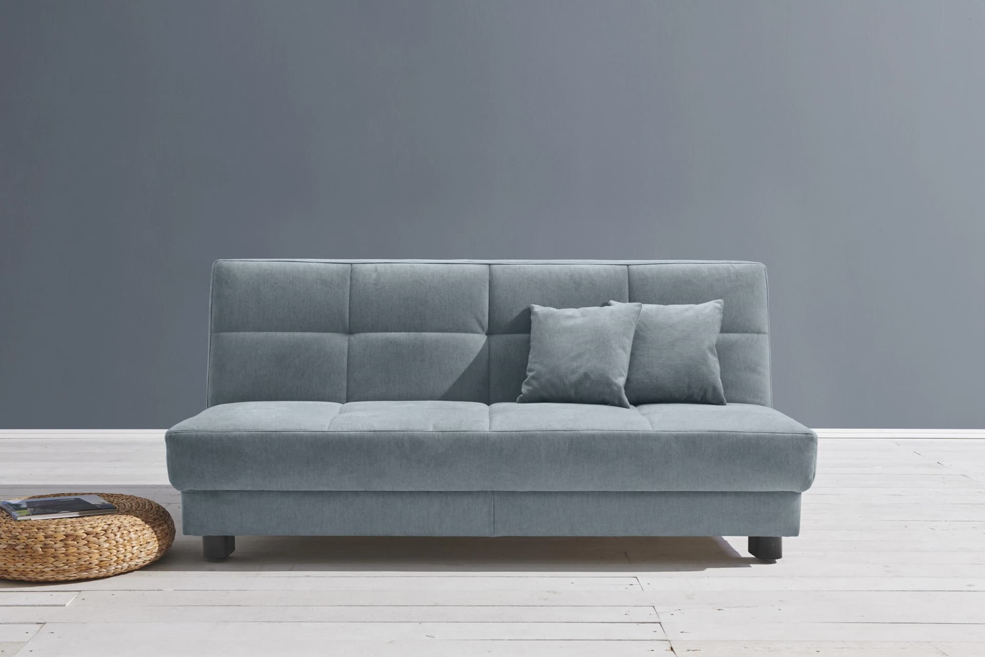 ELL + ELL Schlafsofa Tilda Hellblau 3-Sitzer mit Liegefläche