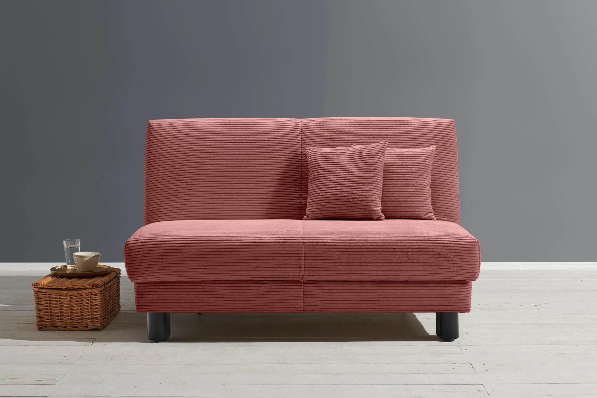 ELL + ELL Schlafsofa Enny Rot Cord