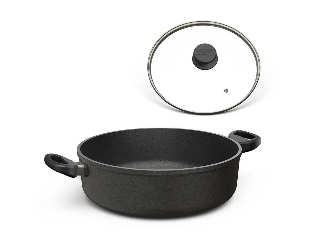 Hoffmann Germany CLASSIQ Bräter Aluguss 32 cm Schwarz mit Glasdeckel - Bild 2