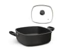 Hoffmann Germany Bräter eckig 28x28 cm Aluguss mit Deckel Bild 2