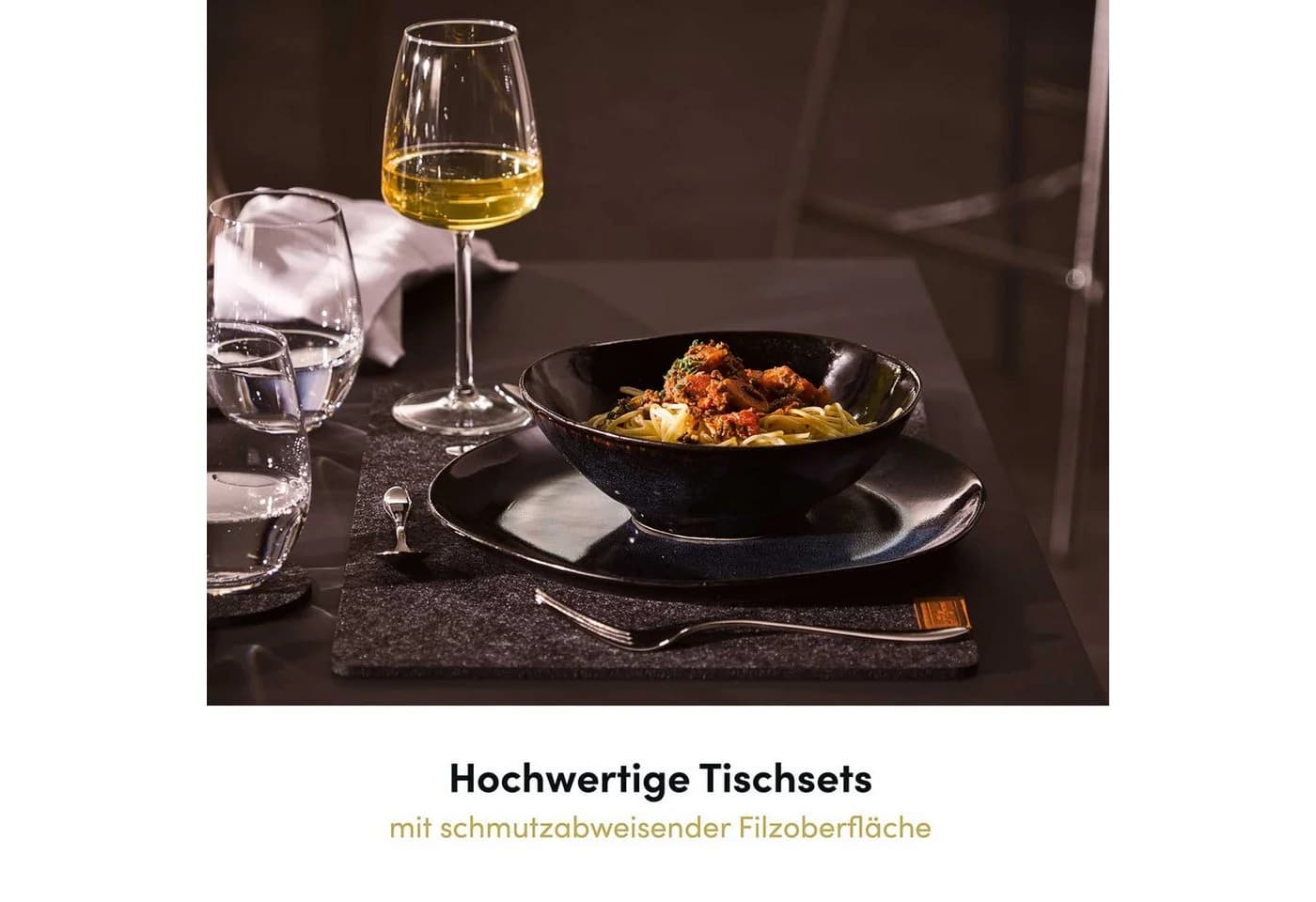 Hoffmann Germany Platzset Filz 6er-Set Anthrazit