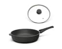 Hoffmann Germany Bratpfanne Schmorpfanne Ø 28 cm mit Deckel Aluguss Bild 2