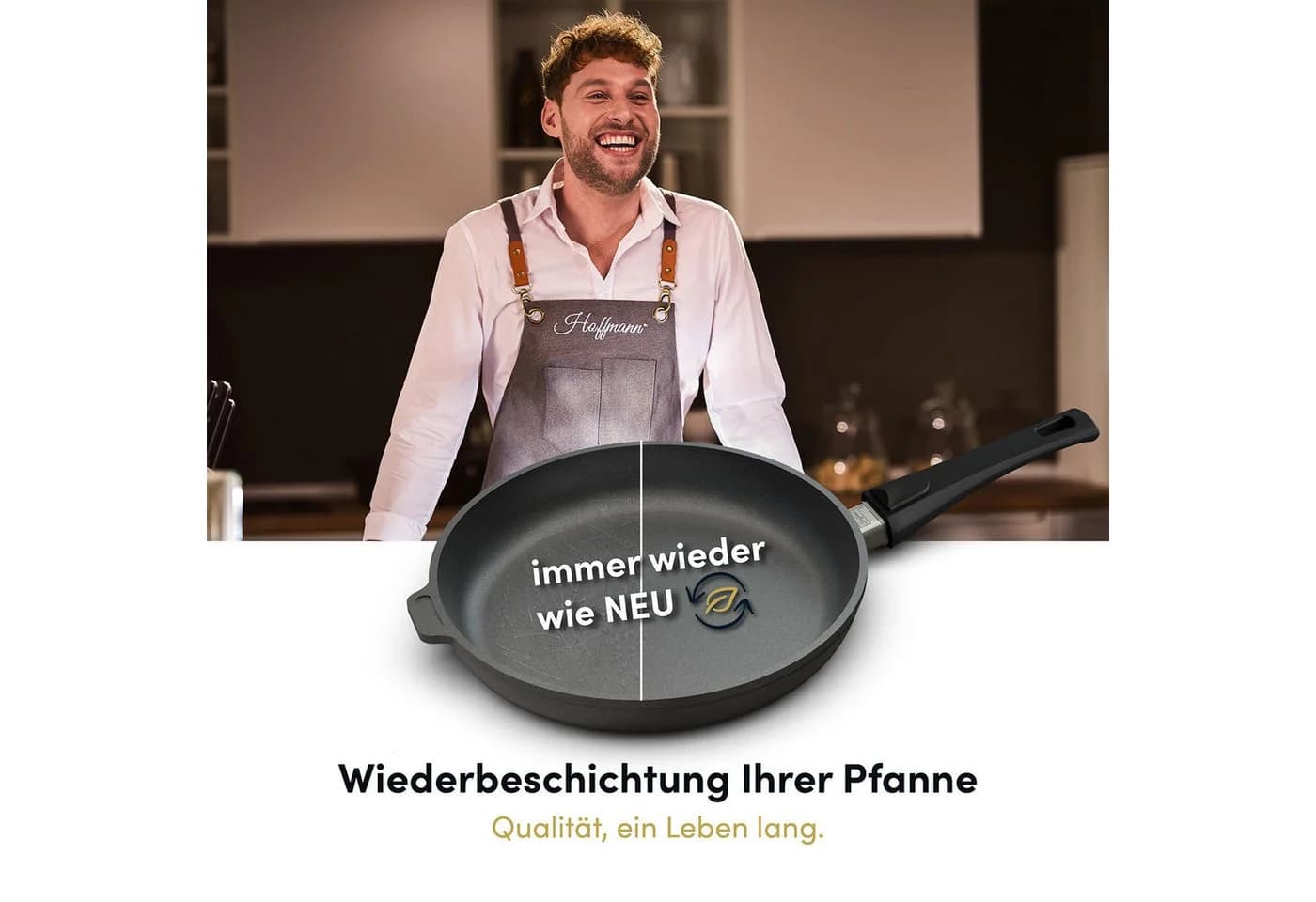 Hoffmann Germany CLASSIQ Pfannen-Set 6-tlg. Aluguss Schwarz Antihaft - Bild 5
