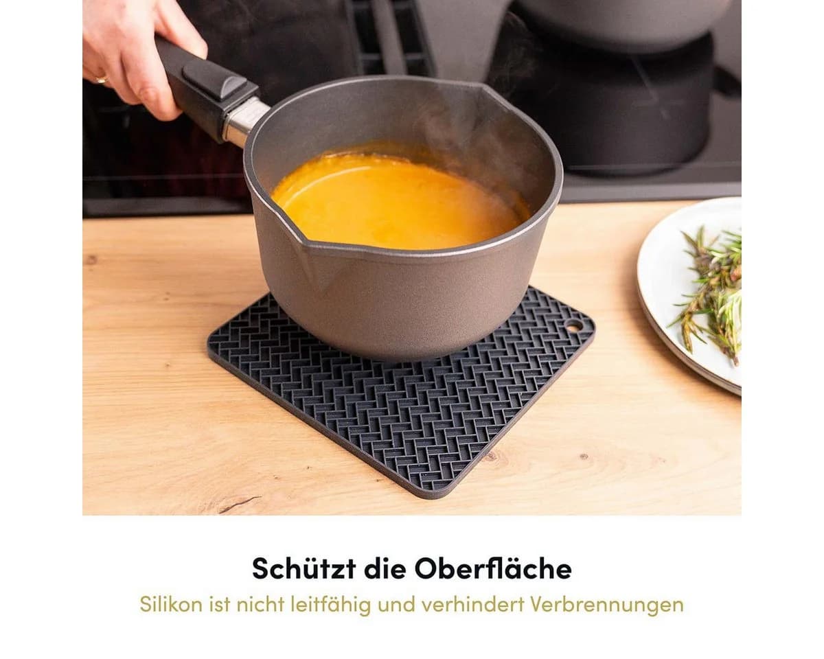 Hoffmann Germany Topfuntersetzer Silikon 2-in-1 Anthrazit - Bild 3