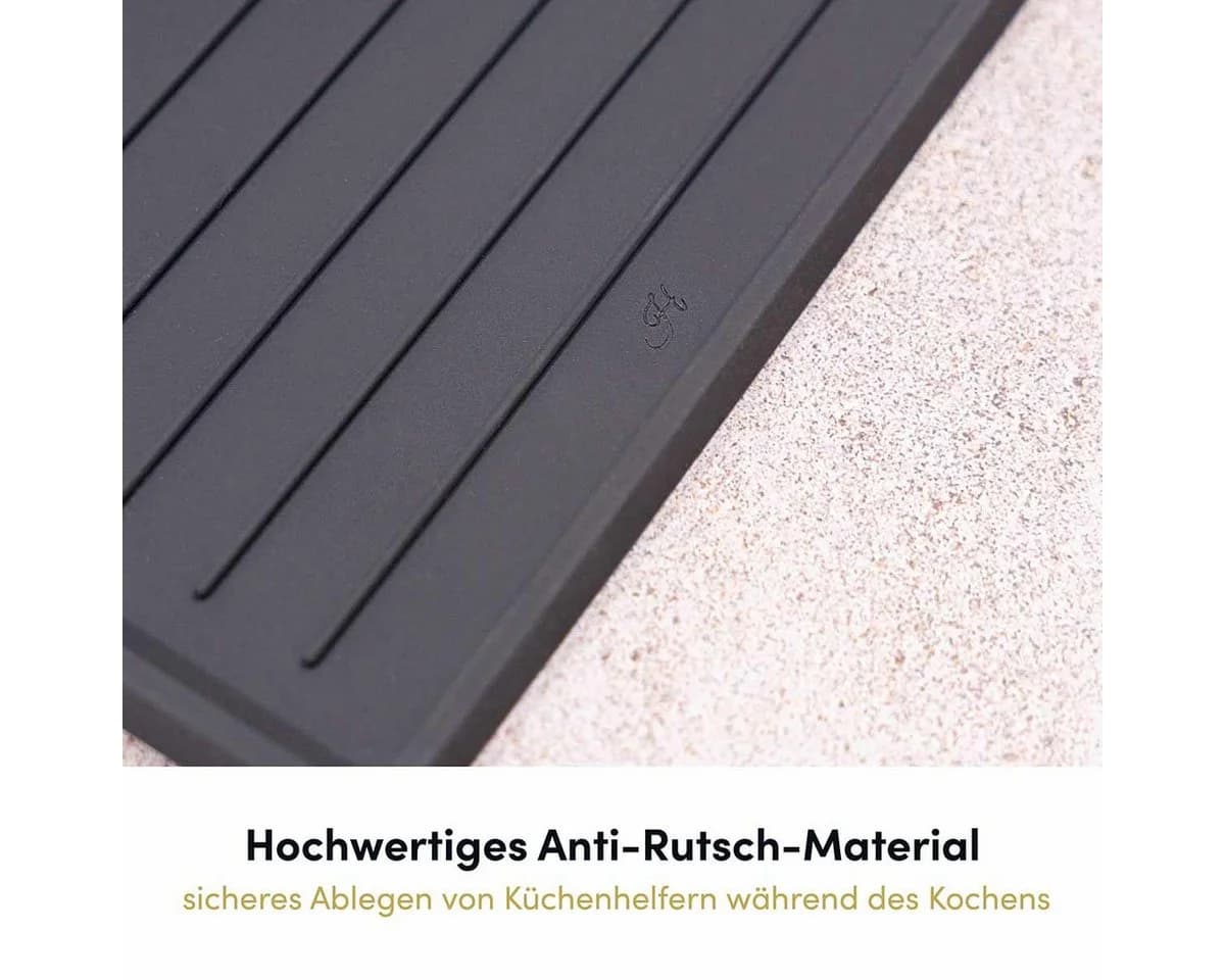 Hoffmann Germany Silikon Kochlöffelhalter Anthrazit 3-tlg - Bild 5