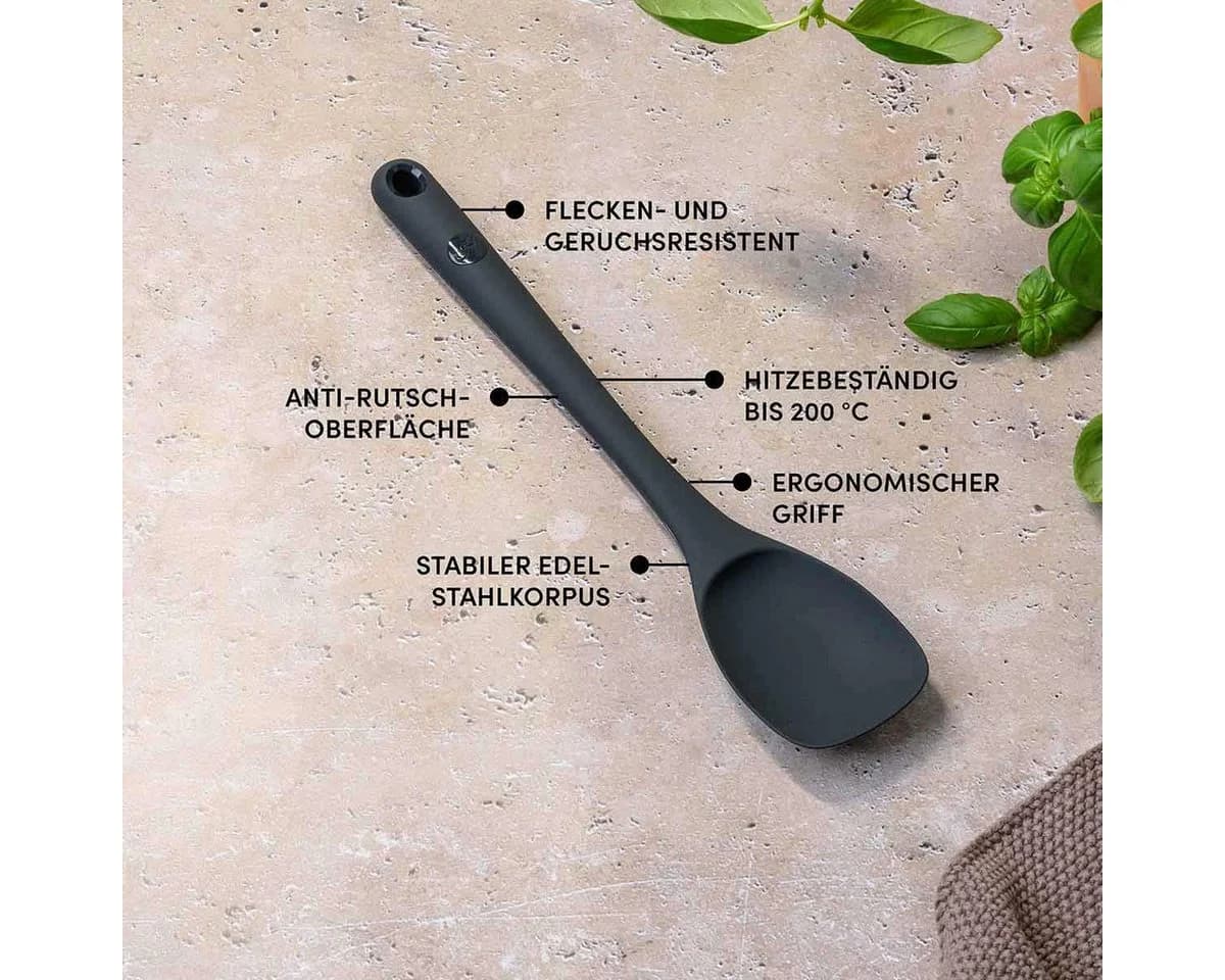 Hoffmann Germany Servierlöffel Silikon Edelstahl 30 cm anthrazit - Bild 4