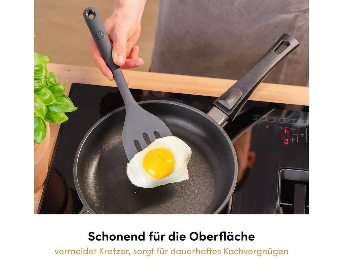 Hoffmann Germany Pfannenwender Silikon Edelstahl 30 cm anthrazit - Bild 3