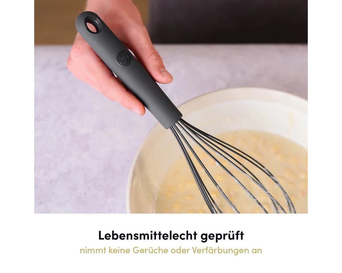Hoffmann Germany Schneebesen Silikon Edelstahl 29 cm anthrazit - Bild 5