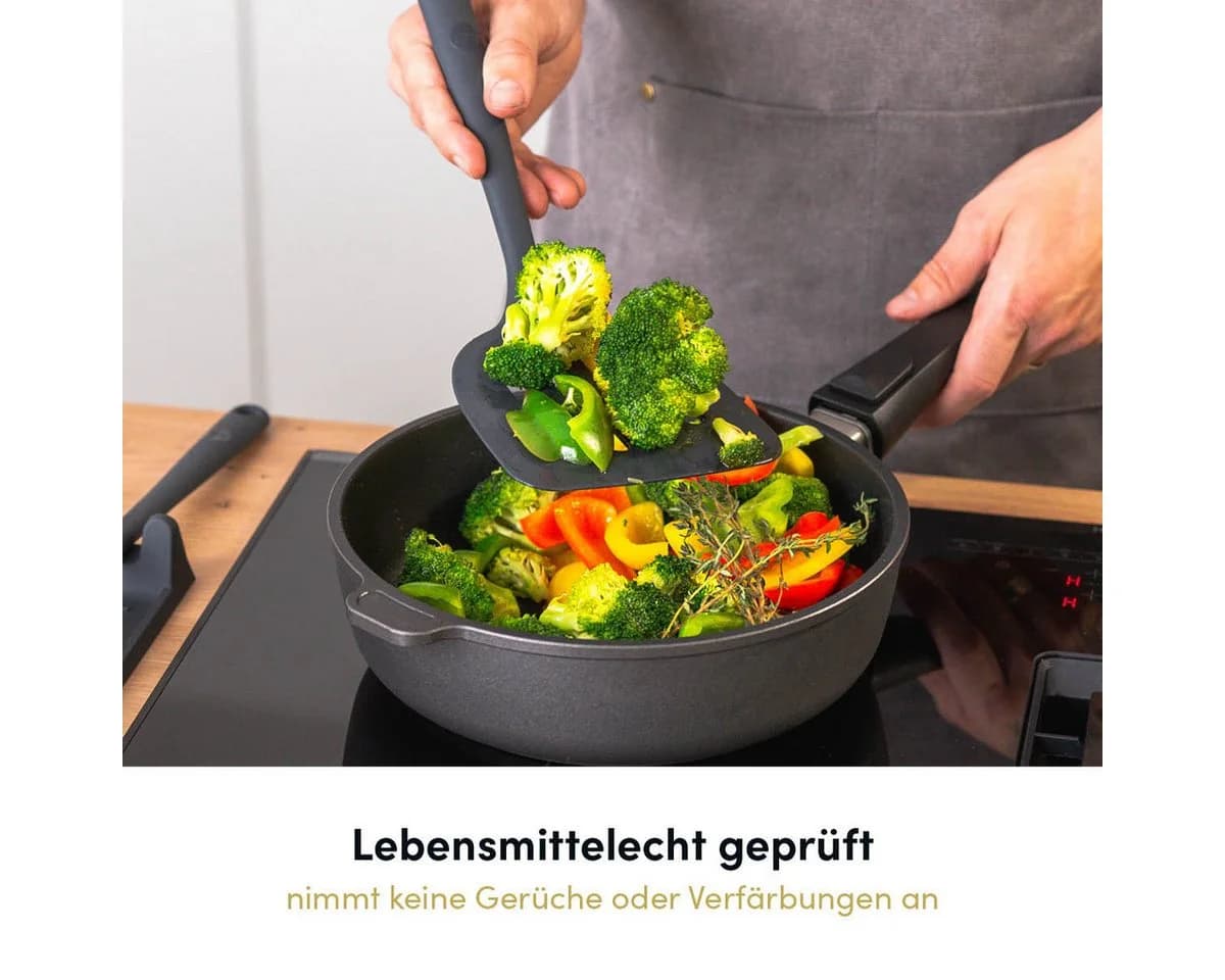 Hoffmann Germany Pfannenwender XXL Silikon Edelstahl 30 cm anthrazit - Bild 5