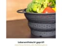 Hoffmann Germany Faltsieb Silikon Edelstahlring 23 cm Anthrazit Bild 5
