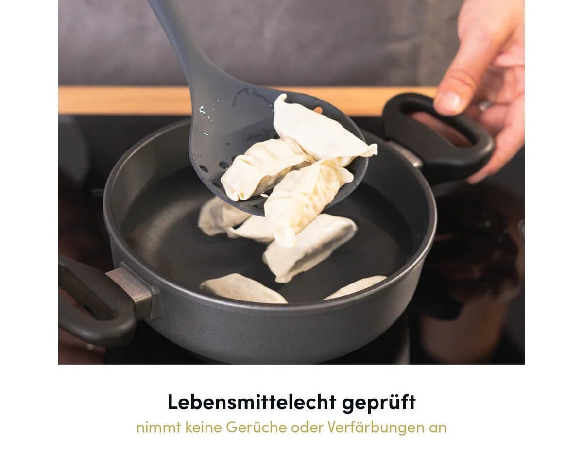 Hoffmann Germany Schaumlöffel Silikon Edelstahl 32 cm Anthrazit - Bild 5