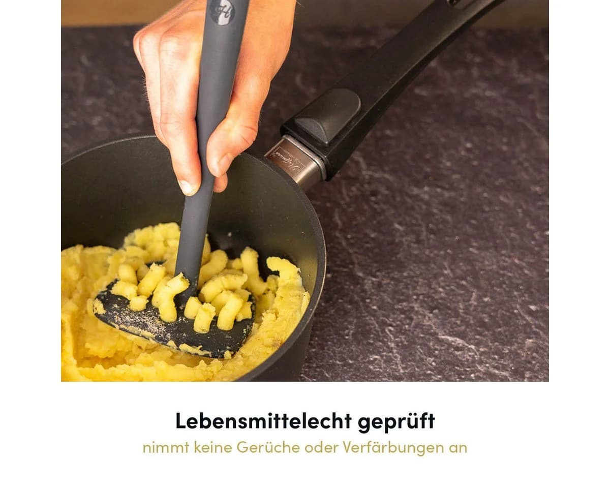 Hoffmann Germany Kartoffelstampfer Silikon Edelstahl 25 cm Anthrazit - Bild 5
