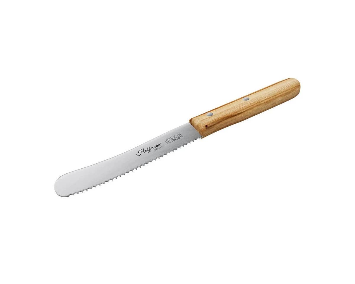 Hoffmann Germany Brotzeitmesser 4er-Set Buchenholzgriff Wellenschliff