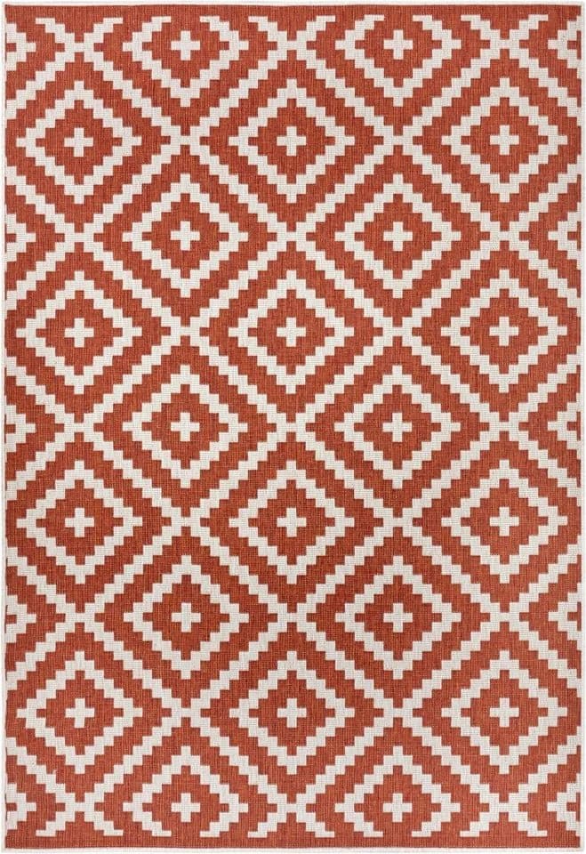 OTTO HOME Ronda Wendeteppich Orange Terra Creme Geometrisches Boho Design