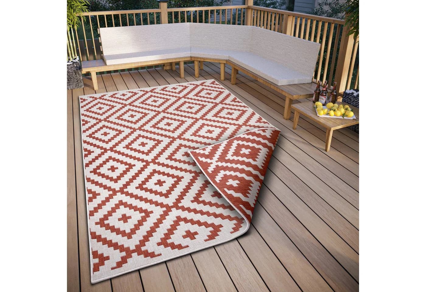 OTTO HOME Ronda Wendeteppich Orange Terra Creme Geometrisches Boho Design - Bild 2
