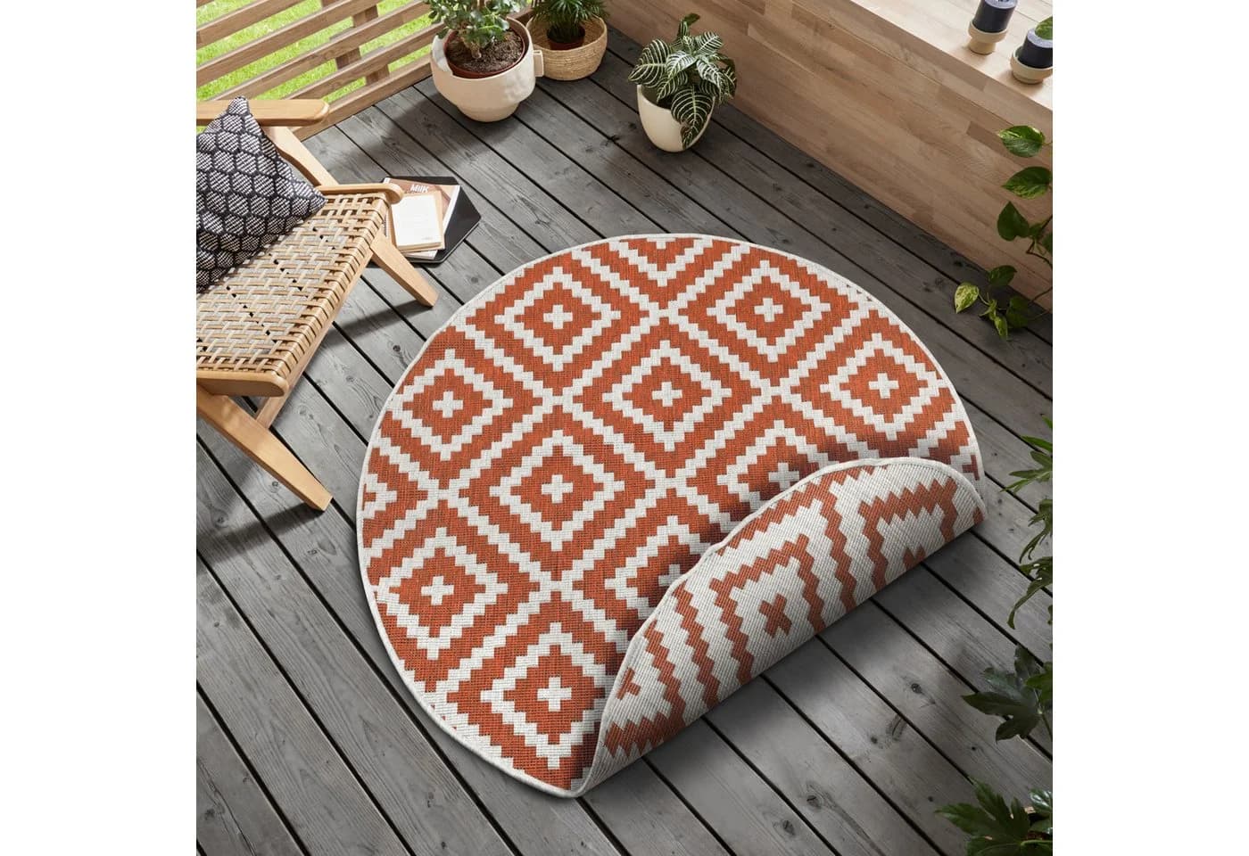 OTTO HOME Wendeteppich Ronda Orange Beige Geometrisches Boho Design - Bild 2