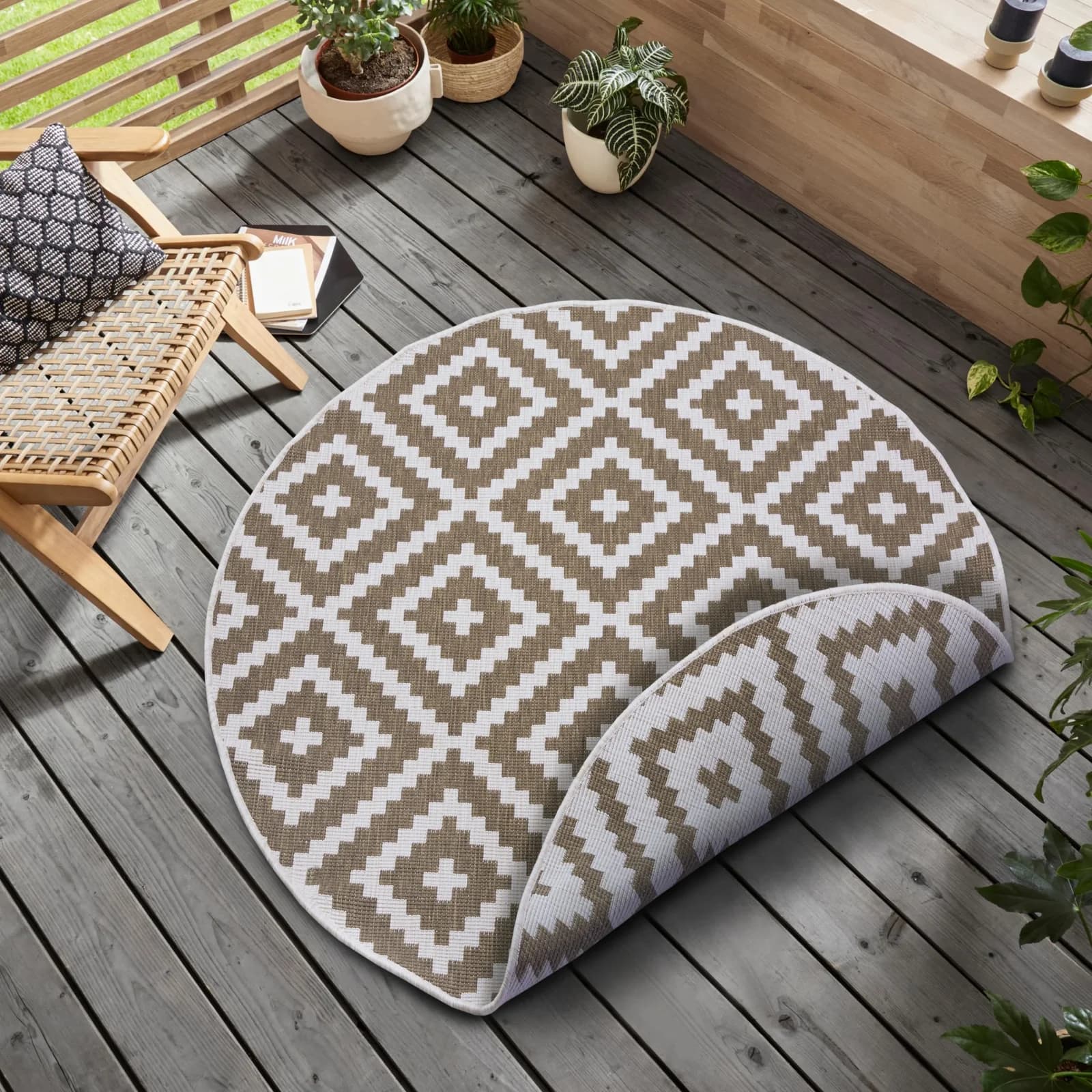 Teppich MY HOME Ronda Wendeteppich Geometrisches Boho Design