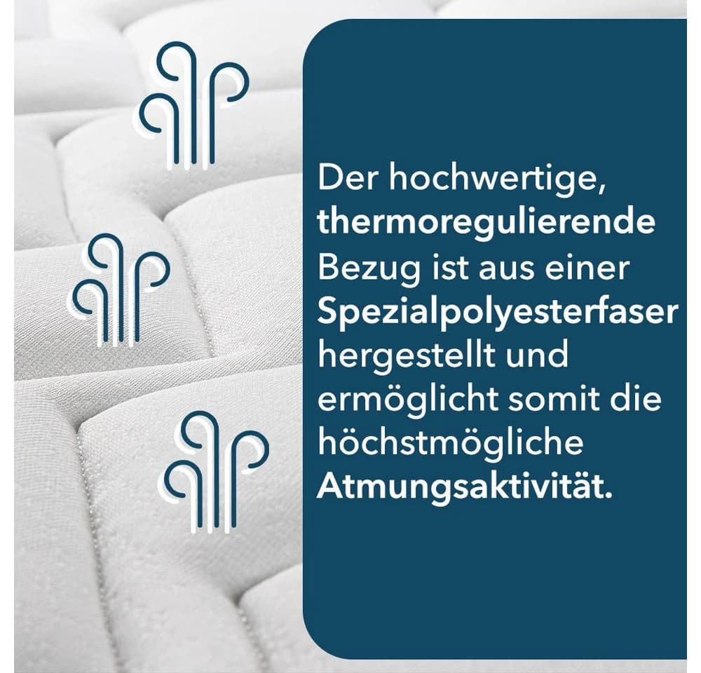 DI QUATTRO Komfortschaummatratze Airy Form Luxus Weiß 5-Zonen - Bild 4