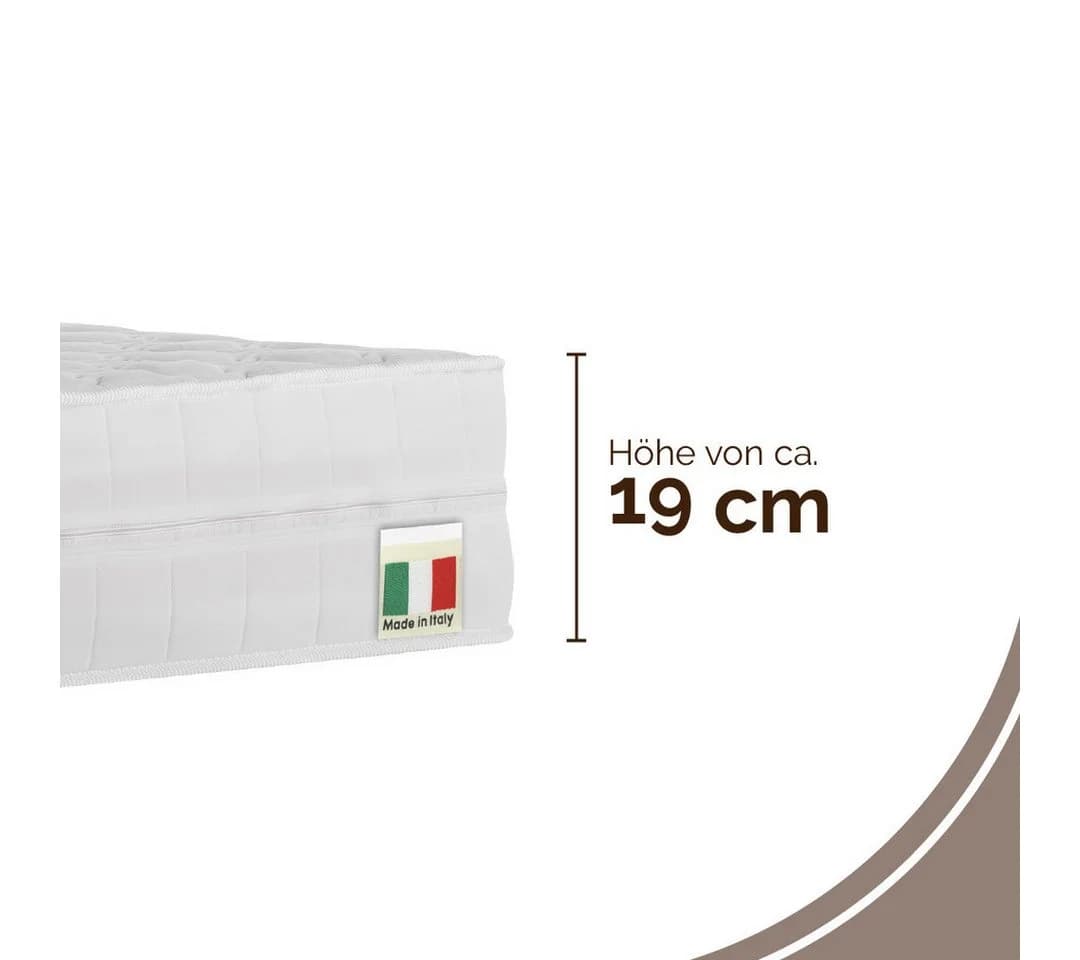 Di Quattro Komfortschaummatratze Airy Form 19, 19 cm Höhe, 5 Liegezonen, Hausstauballergiker geeignet - Bild 4