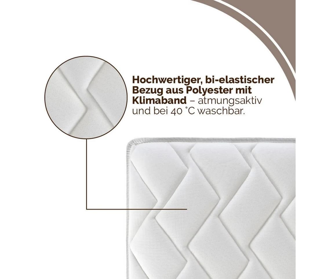 DI QUATTRO Komfortschaummatratze Airy Form 23 Weiß 90x190 cm - Bild 4
