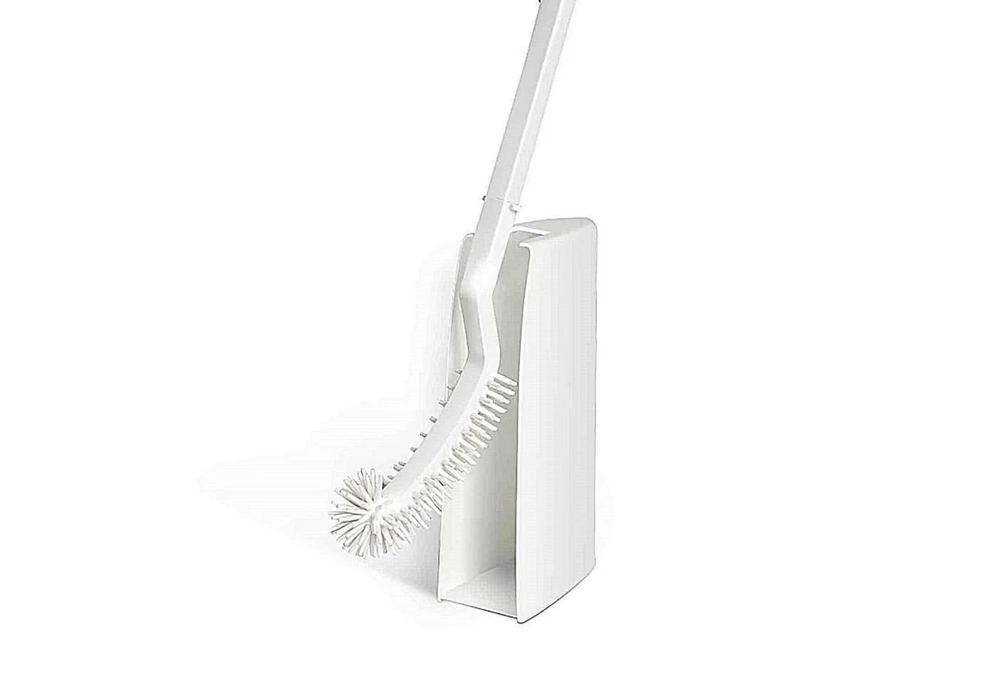 Muxel WC-Garnitur Toilettenbürste Silikon mit Halter Weiß 2-tlg - Bild 2