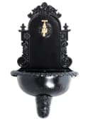 Aubaho Wandbrunnen Aluminiumguss Antik Schwarz Bild 2