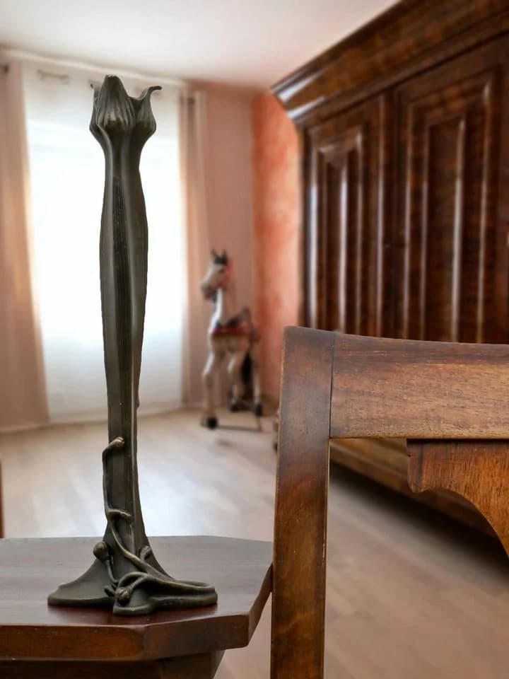 Aubaho Kerzenständer Bronzeskulptur Antik-Stil Bronze