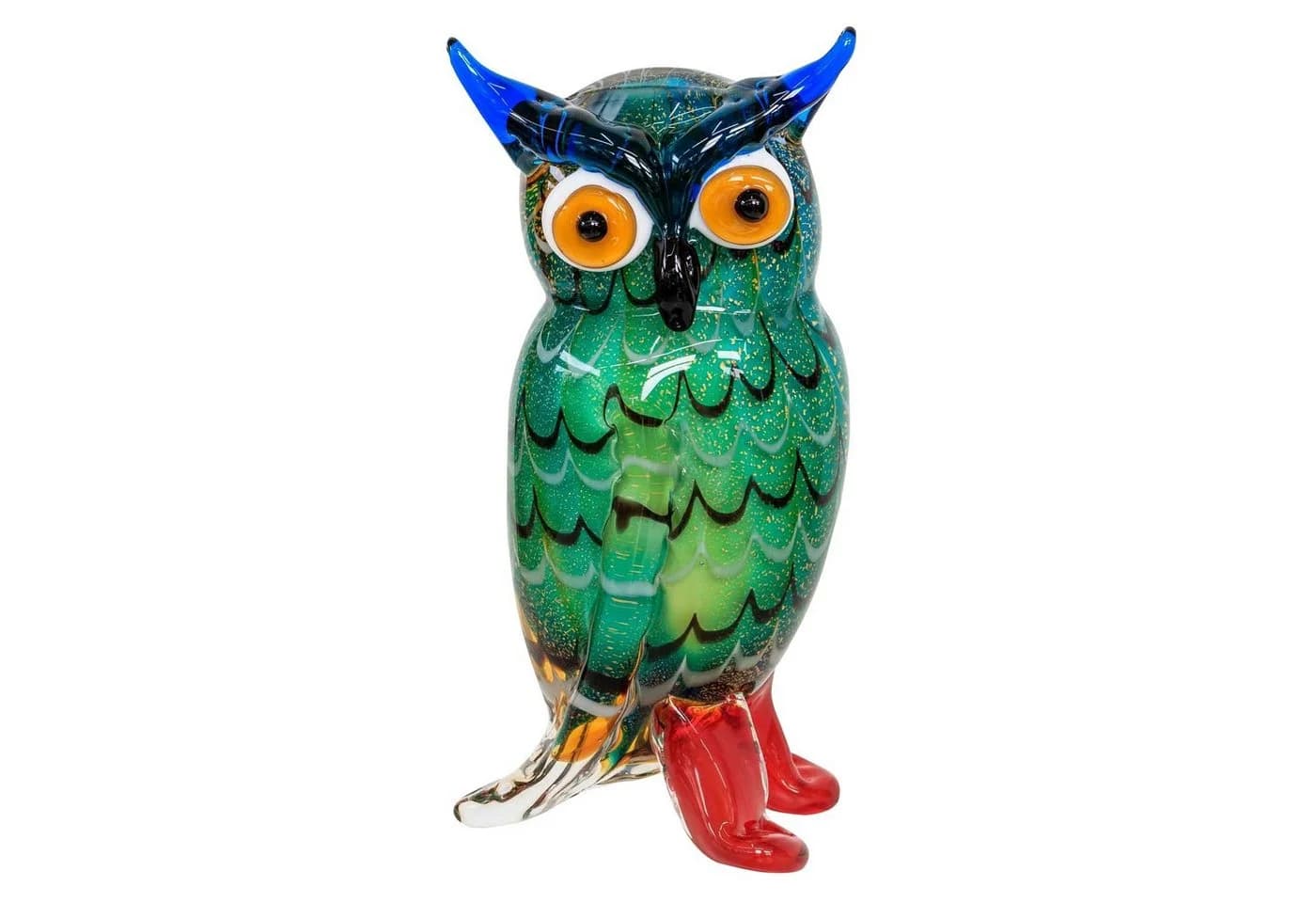 Aubaho Glasfigur Eule Vogel Dekoobjekt im Murano Antik Stil - Bild 2