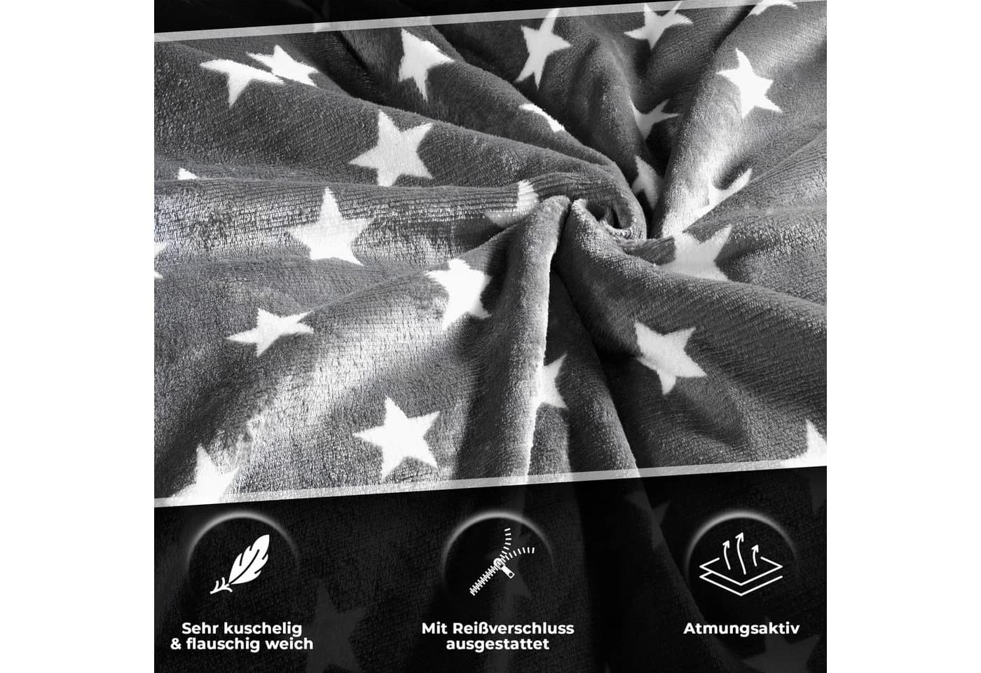 Malika Bettwäsche Grau Cashmere Touch Atmungsaktiv Allergikergeeignet - Bild 3