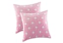 Malika Kissenbezug Cashmere-Touch Rosa Sterne-Muster 2er-Pack Bild 2