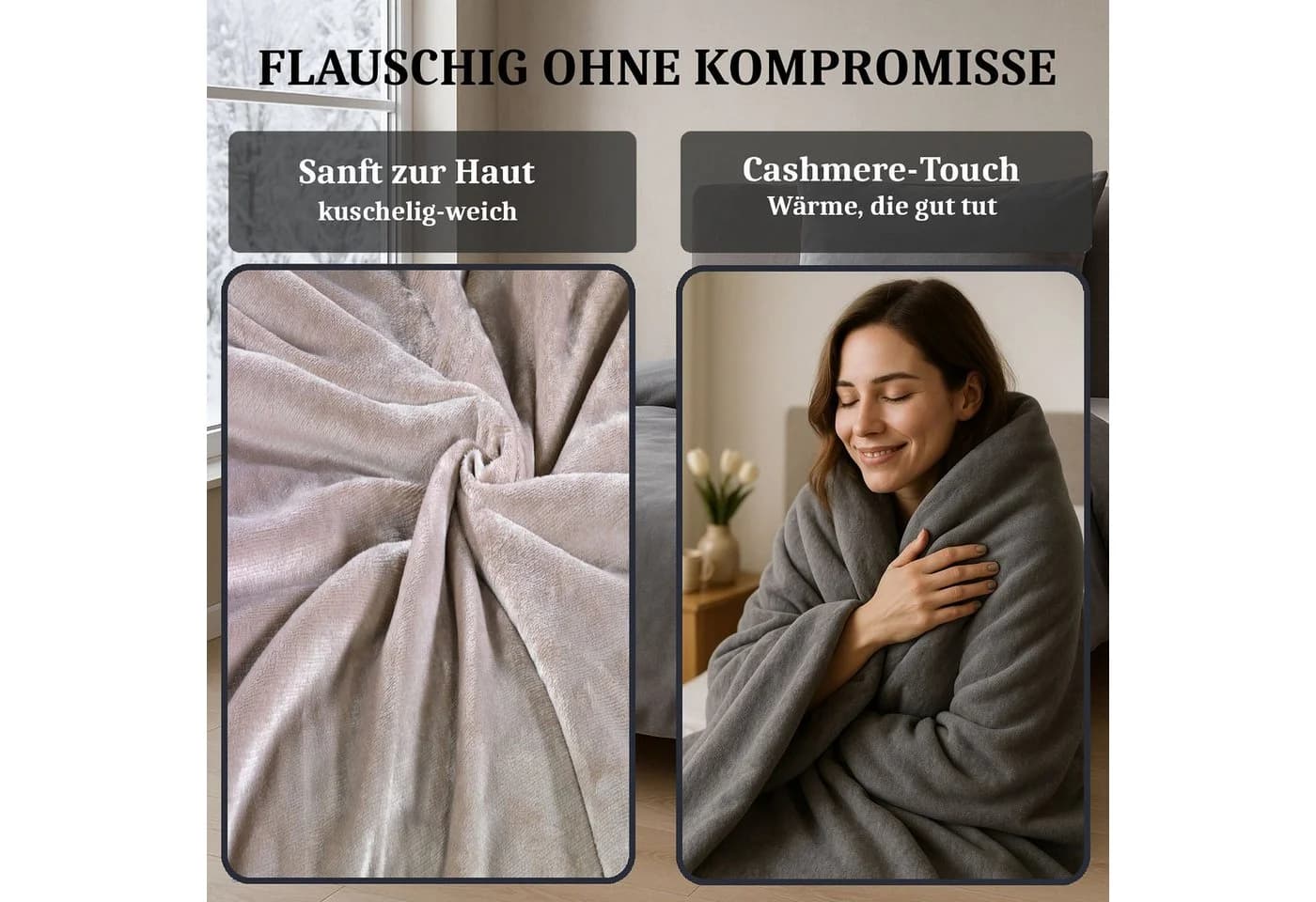 Malika Bettwäsche 155x220 + 80x80 cm Cashmere Touch Bettwäsche atmungsaktiv Mikrofaser - Bild 3