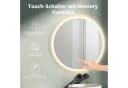 HOKO LED Badspiegel Schwarz Rund mit Beleuchtung Touch Bild 3