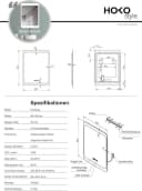 HOKO Badspiegel LED Antibeschlag Wandspiegel 50x70/60x80cm+Digital Uhr+LED Wechsel Bild 5