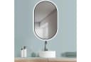 HOKO Badspiegel Oval Schwarz mit LED-Beleuchtung Touch-Sensor Bild 2