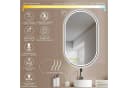 HOKO Badspiegel LED Oval Antibeschlag Touch IP44 HD-Glas Bild 5