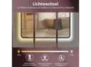 HOKO Badspiegel LED Antibeschlag Touch Schalter Schwarz Metallrahmen Bild 4