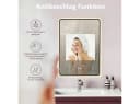 HOKO Badspiegel LED Antibeschlag Touch Schalter Schwarz Metallrahmen Bild 5