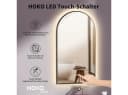 HOKO Badspiegel mit LED-Beleuchtung und Antibeschlag-Funktion Gold/Schwarz Bild 3