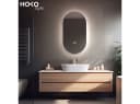 HOKO Badspiegel Oval mit LED-Beleuchtung und Antibeschlag Bild 2