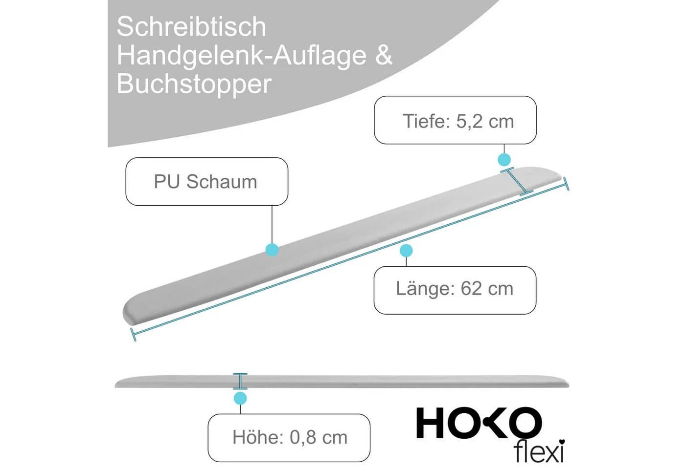 HOKO Schreibtischaufsatz Handballenauflage mit Buchstopper für Kinder - Bild 4