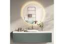 HOKO LED Badspiegel Rund Schwarz Gold Antibeschlag Touch Memory Bild 2