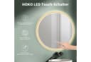 HOKO LED Badspiegel Rund Schwarz Gold Antibeschlag Touch Memory Bild 3