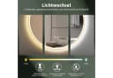 HOKO LED Badspiegel Rund Schwarz Gold Antibeschlag Touch Memory Bild 4