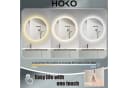 HOKO Badspiegel LED Antibeschlag Silber Touch-Schalter Bild 5