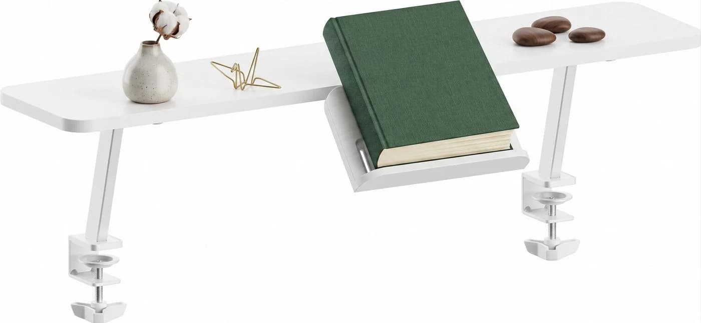 HOKO Kinderschreibtisch Aufsatz Weiß mit verstellbarer Buchstütze - Bild 2