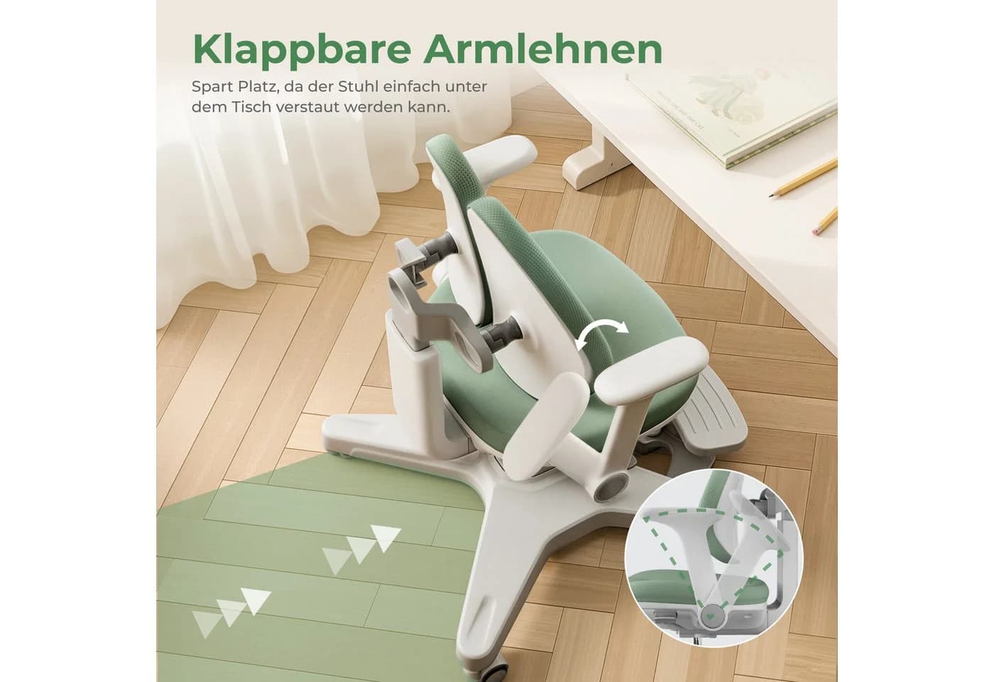 HOKO Kinderstuhl Höhenverstellbarer, mitwachsender Kinder Stuhl Ergonomisches Sitzen für Kinder - Bild 5