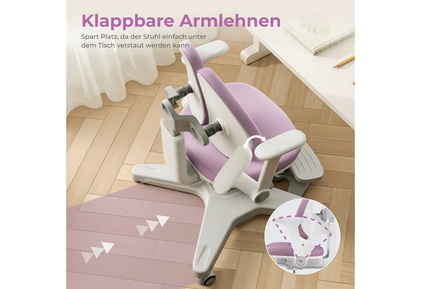 HOKO Kinderstuhl Höhenverstellbarer Ergonomisch Violett - Bild 5