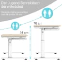 HOKO Kinderschreibtisch höhenverstellbar mit Rosa Kinderstuhl Bild 3